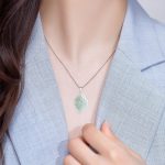 Buddha Stones 925 Sterling Silver Natural Jade Nine Tailed Fox Prosperity Necklace Pendant Necklaces & Pendants BS 2