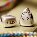 Buddha Stones 925 Sterling Silver Fu Character Zongzi Pattern Multicolored String Luck Handmade Braided Bracelet Bracelet BS 4