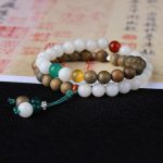 Buddha Stones Green Sandalwood Bodhi Seed Wake Up Luck Bracelet Bracelet BS 2