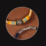 Buddha Stones Handmade 925 Sterling Silver Tibetan Om Mani Padme Hum Purity Braided Bracelet Bracelet BS 13