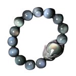 Buddha Stones Rainbow Obsidian Fox Healing Positive Bracelet Bracelet BS 9