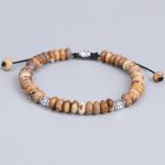 Buddha Stones Picture Jasper Positive Beads String Bracelet Bracelet BS Picture Jasper