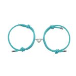 2Pcs Love Magnetic Couple String Strength Bracelet Bracelet BS MediumTurquoise