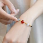 Buddha Stones Natural Red Agate Cat Eye Calm Braided String Bracelet Necklace Pendant Bracelet Necklaces & Pendants BS 2