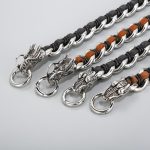 Buddha Stones Dragon Leather Titanium Steel Protection Luck Braided Bracelet Bracelet BS 5
