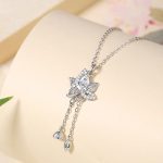 Buddha Stones 925 Sterling Silver Lotus Zircon Enlightenment Necklace Pendant 4