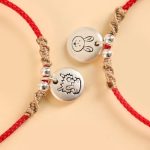 Buddha Stones Handmade 999 Sterling Silver Year of the Dragon Cute Chinese Zodiac Luck Braided Bracelet Bracelet BS 37