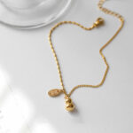 Buddha Stones 18k Gold Lucky Gourd Design Wealth Buckle Anklet Anklet BS 3