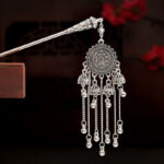 Buddha Stones Water Drop Lily of the Valley Flowers Tassels Confidence Hairpin Hairpin BS Mandala