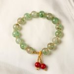 Buddha Stones Liuli Glass Bead Blessing Harmony Bracelet Bracelet BS Green