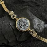 Buddha Stones Tibetan 925 Sterling Silver Zakiram Goddess of Wealth Blessing Protection Bracelet Bracelet BS 925 Sterling Silver-Gold(Wrist Circumference 15-19cm)