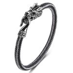 Buddha Stones Dragon Titanium Steel Protection Luck Bracelet Bracelet BS 28