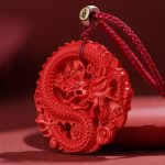 Buddha Stones Year of the Dragon 925 Sterling Silver Natural Cinnabar Copper Coin Luck Necklace Pendant Necklaces & Pendants BS 5