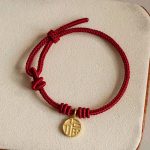 Buddha Stones Handmade Eight Thread Peace Knot Fu Character Charm Luck Happiness Red Rope Bracelet Bracelet BS 1