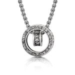 Buddha Stones Tibetan Om Mani Padme Hum Carved Peace Purity Chain Necklace Pendant Necklaces & Pendants BS Om Mani Padme Hum(Love♥Focus)