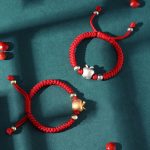Buddha Stones 999 Sterling Silver Apple Red Multicolored Rope Luck Protection Handcrafted Kids Bracelet Bracelet BS 4