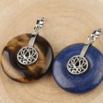 Buddha Stones Various Crystal Amethyst Pink Crystal Lotus Healing Necklace Pendant Necklaces & Pendants BS 28