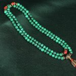 Buddha Stones Tibetan 108 Mala Malachite Beads Bracelet Necklace Bracelet BS 8