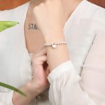 Buddha Stones 14K Gold Plated Natural Pearl Crystal Shell Charm Bead Bracelet Bracelet BS 9