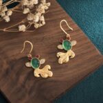 Buddha Stones FengShui Jade Koi Fortune Earrings Earrings BS 3