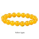 Buddha Stones Natural Stone Quartz Healing Beads Bracelet Bracelet BS 8mm Yellow Agate