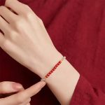 Buddha Stones 925 Sterling Silver Cinnabar Fu Character Blessing Bracelet Bracelet BS 1