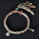 Buddha Stones 925 Sterling Silver Handmade Protection Multiple Strands Bracelet Bracelet BS 1