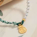 Buddha Stones 925 Sterling Silver Fu Character Lucky Bag Pearl Hetian Jade Wisdom Rope Bracelet 4