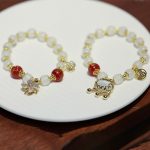 Buddha Stones Windmill Chinese Lock Charm Fu Character Blessing Bracelet Bracelet BS 12