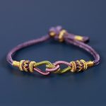 Buddha Stones Handmade Knotting Faith Strength Braid String Bracelet Bracelet BS Purple 18cm