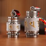 Buddha Stones Tibet Om Mani Padme Hum Shurangama Mantra Titanium Steel Wisdom Amulet Necklace Pendant Necklaces & Pendants BS 24