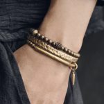 Buddha Stones Lava Rock Stone Copper Balance Cuff Bracelet Bangle Bracelet BS 2