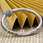 Buddha Stones Tibetan Auspicious Clouds Om Mani Padme Hum Engraved Creativity Bracelet Bangle Bracelet Bangle BS 8
