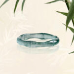 Buddha Stones Natural Jade Bamboo Prosperity Abundance Ring Ring BS 20mm