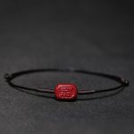 Buddha Stones Handmade Plum Blossom Four Leaf Clover PiXiu Lotus Koi Fish Cinnabar Blessing Braid Bracelet Bracelet BS Black(Wrist Circumference 14-19cm) Fu Auspicious Character
