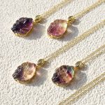 Buddha Stones Natural Colorful Fluorite Nine-Tailed Fox Protection Necklace Pendant Necklaces & Pendants BS 1
