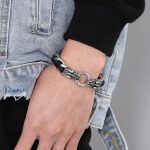 Buddha Stones Dragon Leather Titanium Steel Protection Luck Braided Bracelet Bracelet BS 12