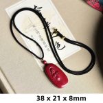Buddha Stones Laughing Buddha Yin Yang Chinese Zodiac Gourd Natural Cinnabar Blessing Necklace Pendant Necklaces & Pendants BS 5