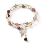Buddha Stones Multicolored Rutilated Quartz Fox Protection Double Wrap Bracelet Bracelet BS 4