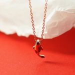 Buddha Stones Copper Koi Fish Wealth Necklace Pendant Red Rope Bracelet Earrings Set Bracelet Necklaces & Pendants BS Necklace