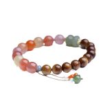 Buddha Stones Kuka Seed Yanyuan Agate Hetian Jade Wealth Protection Bracelet Bracelet BS 6
