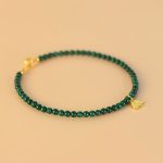 Buddha Stones Natural Malachite Elephant Anti-Anxiety Charm Bracelet Bracelet BS 12
