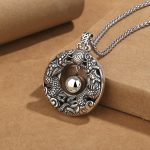 Buddha Stones Double Dragon Playing Bead Copper Protection Necklace Pendant Necklaces & Pendants BS 1