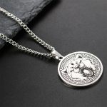 Buddha Stones Animal Titanium Steel Chain Necklace Protection Pendant Necklaces & Pendants BS Silver Bear