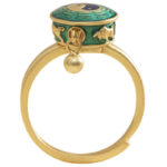 Buddha Stones Yin Yang Copper Luck Wealth Rotatable Ring Rings BS 6