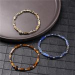 Buddha Stones Natural Crystal Amethyst Tiger Eye Spiritual Balance Bracelet Bracelet BS 2