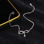 Buddha Stones Year Of The Dragon 999 Sterling Silver Zircon Endless Knot Tail Charm Luck Protection Bracelet (Extra 30% Off | USE CODE: FS30) Bracelet BS 4