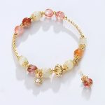 Buddha Stones Colorful Rutilated Quartz Cat Eye Zircon Auspiciousness Bead Bracelet Bracelet BS 1