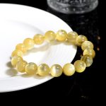 Buddha Stones Natural Golden Lepidolite Protection Prosperity Bracelet Bracelet BS 4