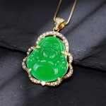 Buddha Stones Good Luck Laughing Buddha Necklace Necklaces & Pendants BS 2